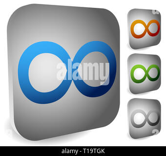 Simbolo di infinito. Eeverlasting, infinita o ciclo di temi di continuità. Foto Stock