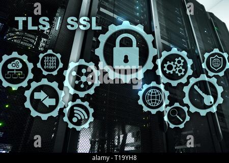 Transport Layer Security. Secure Socket Layer. TLS SSL. ryptographic protocolli garantiscono comunicazioni protette. Foto Stock