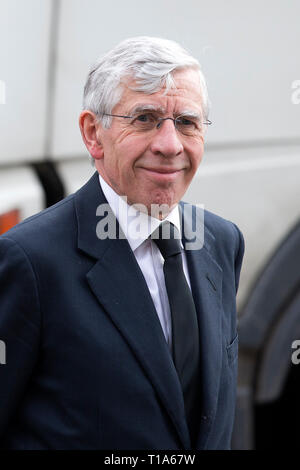 Jack Straw in Westminster, Londra, 24, 3, 2014. Foto Stock