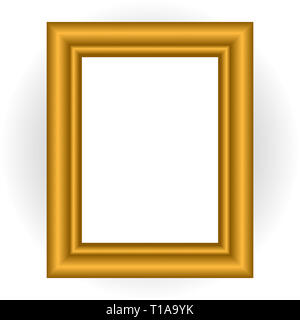In legno Cornice immagine, Eps 10 Illustrazione Vettoriale Foto Stock