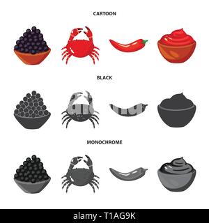 Il caviale,crab,pepe,ketchup,Black,frutti di mare,rosso,salsa,osetra,guscio,chili,il pomodoro, pesce,mare,cuoco,succhi di frutta,salmone,crostacei,hot,sapore,uova,mangiare,ricetta culinaria,,animale,piccante,sour,antipasti,cucina,ciotola,gusto,prodotto organico,,cottura,cibo,sapori,seasonin,l'ingrediente,spezie,aroma,impostare,vettore,icona,immagine,isolato,raccolta,design,l'elemento,graphic,segno vettori vettore , Illustrazione Vettoriale