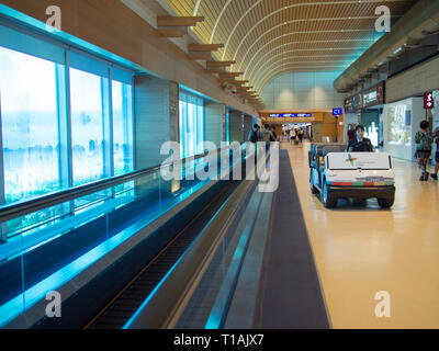 Un terminale di Taoyuan International Airport in Taipei, Taiwan. Questo aeroporto è il più grande aeroporto in Taiwan. Foto Stock