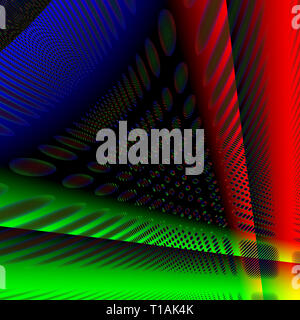 I cerchi colorati e punti eseguire una immagine perspectic Foto Stock