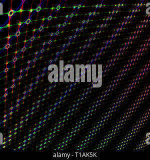 I cerchi colorati e punti eseguire una immagine perspectic Foto Stock