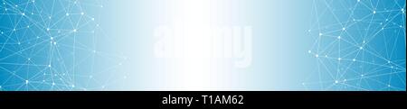Rete di fili digitali concetto, la trasformazione digitale vettore grafico dot e linee di connessione sfondi banner Illustrazione Vettoriale
