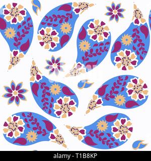 Vettore di Paisley pattern senza giunture. Esso si trova nel menu swatch Illustrazione Vettoriale