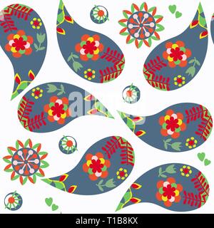 Abstract Paisley pattern senza giunture. Esso si trova nel menu swatch, vettore Illustrazione Vettoriale