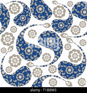 Vettore di Paisley pattern senza giunture. Esso si trova nel menu swatch Illustrazione Vettoriale