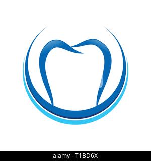 Dental Mezzaluna simbolo vettore Logo grafico del modello di progettazione Illustrazione Vettoriale