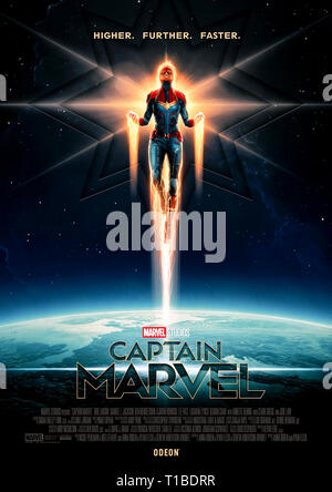 Captain Marvel (2019) diretto da Anna Boden e Ryan Fleck con Brie Larson, Gemma Chan, Jude Law e Samuel L. Jackson. Il pilota USAF Carol Danvers diventa uno dei superheros più potenti dell'universo. Foto Stock