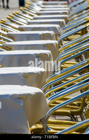 Tabelle delle barre di Piazza San Marco a Venezia Foto Stock