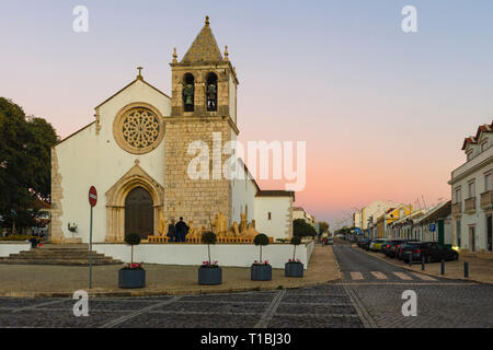 Presepe di fronte alla chiesa parrocchiale, Alcochete, Provincia di Setubal, Portogallo Foto Stock