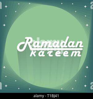Il Ramadan Kareem testo sullo sfondo di design Illustrazione Vettoriale