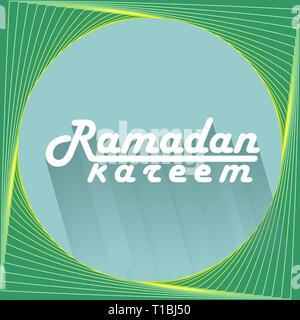 Il Ramadan Kareem testo sullo sfondo di design Illustrazione Vettoriale