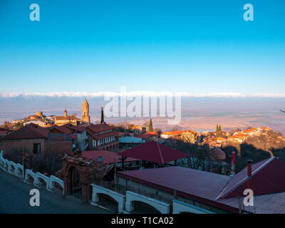 Vista sulla città Signaghi. La Georgia Foto Stock