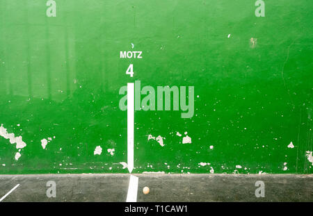 Errore al Jai Alai giocando al numero quattro Foto Stock