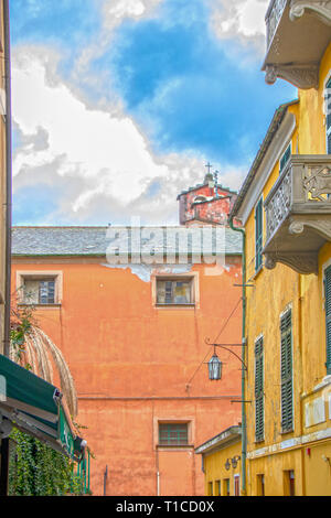 A Levanto - a Marzo 31, 2018 - Vista di Levanto, una delle più belle città in Liguria, Italia Foto Stock