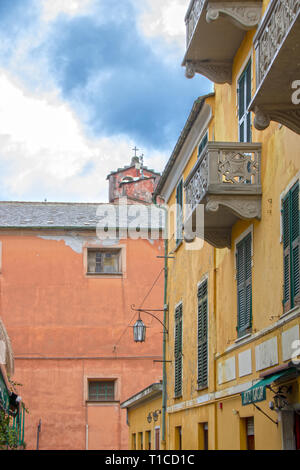 A Levanto - a Marzo 31, 2018 - Vista di Levanto, una delle più belle città in Liguria, Italia Foto Stock