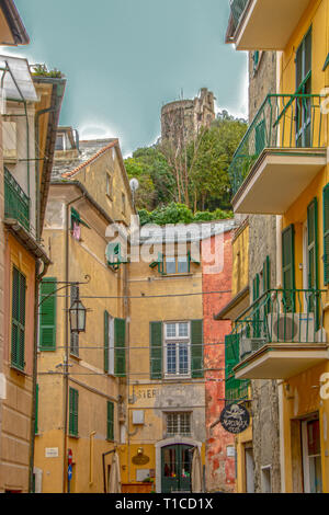 A Levanto - a Marzo 31, 2018 - Vista di Levanto, una delle più belle città in Liguria, Italia Foto Stock