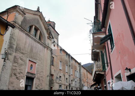 A Levanto - a Marzo 31, 2018 - Vista di Levanto, una delle più belle città in Liguria, Italia Foto Stock