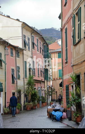 A Levanto - a Marzo 31, 2018 - Vista di Levanto, una delle più belle città in Liguria, Italia Foto Stock
