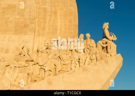 Il Monumento delle Scoperte, Padrão dos Descobrimentos, quartiere Belem, Lisbona, Portogallo Foto Stock
