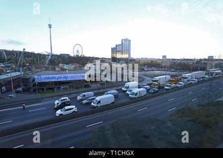 GÖTEBORG 20171117 Gothia towers durante il vertice UE di Göteborg. Foto Jeppe Gustafsson Foto Stock