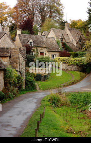 Tessitori storico cottage in Bibury Foto Stock