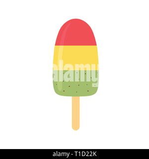 Popsicles, gelato di frutta su un bastone Illustrazione Vettoriale