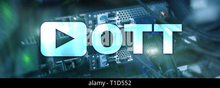 OTT, IPTV, video streaming su internet. Foto Stock