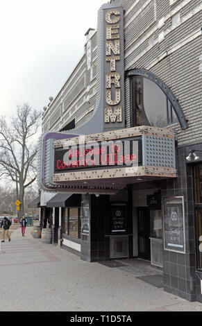 Lo storico Teatro Centrum nel villaggio di Coventry quartiere di altezze di Cleveland, Ohio, Stati Uniti d'America ha una ricca storia in questa area controcultura. Foto Stock