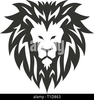 Vector leone simbolo, logo o tatuaggio concetto. Illustrazione Vettoriale