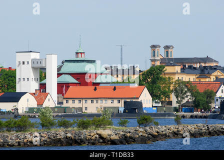 Karlskrona örlogsbas (Karlskrona base navale), Barocco Fredrikskyrkan (Fredrik Chiesa) 1720 costruita al 1744 progettato da Nicodemus Tessin il giovane a S Foto Stock