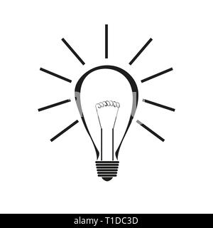 Icona della lampadina Illustrazione Vettoriale
