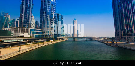 Moderna città di Dubai, Emirati Arabi Uniti Foto Stock