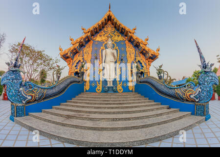 Il Tempio Azzurro in Chiang Rai (Wat Rong Suea dieci) Foto Stock
