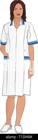 Persone libere professioni illustrazione vettoriale. Un lavoratore nel campo della medicina Illustrazione Vettoriale