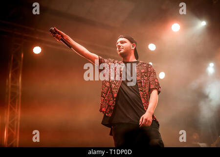 Bologna, Italia. 24 Mar, 2019. Vincitore della scorsa edizione del fattore X-Italia, Anastasio è in giro per il paese con il suo primo tour nei principali club italiani. Credito: Luigi Rizzo/Pacific Press/Alamy Live News Foto Stock