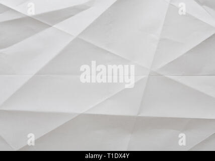 Piegato e disteso il foglio di carta la texture Foto Stock