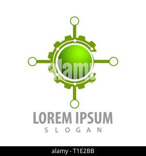 Ingranaggio del cerchio obiettivo concetto design. Simbolo grafico elemento di modello Illustrazione Vettoriale