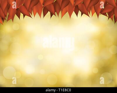 Natura sfondo realistico nei colori dell'autunno. Illustrazione Vettoriale