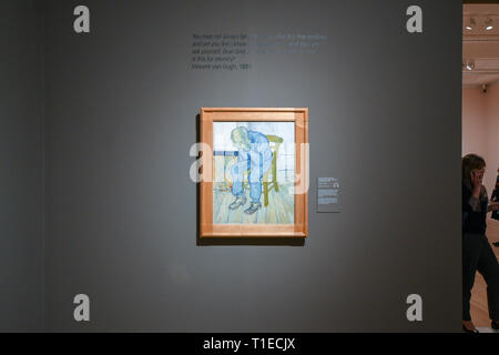 Nuova importante esposizione apre al Tate Britain di Van Gogh e la sua influenza sulla Gran Bretagna. Apre dal 27 marzo al 11 agosto 2019. Credito: Andrew Lalchan/Alamy Live News Foto Stock