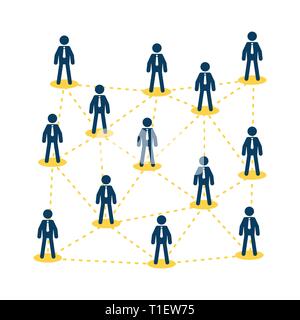 La connettività aziendale ed infografico. Illustrazione Vettoriale