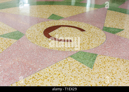 Miami Beach Florida, Ocean Drive, Art Deco Historic District, The Carlyle, hotel, edificio 1939, interno, design, lobby, Kiehnel, Elliot, architettura 8 Foto Stock