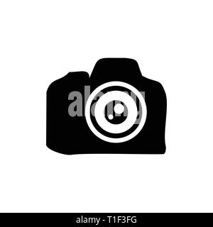 La lente della fotocamera Professional Silhouette simbolo vettore Logo grafico del modello di progettazione Illustrazione Vettoriale