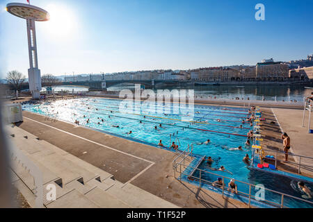 Rhône's Pool, Lione. Francia Foto Stock