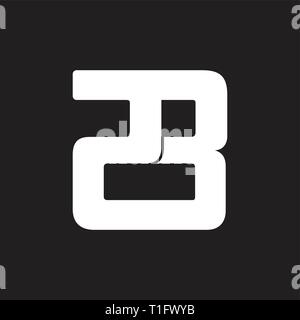 Numero 23 semplice e geometrica linea vettore logo Illustrazione Vettoriale