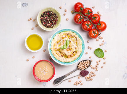 Hummus ingredienti Foto Stock