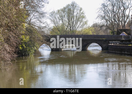 Ponte a Fordingbridge, Hampshire in primavera Foto Stock