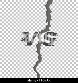 Stile Versus illustrazione. VS simbolo. Battaglia headline modello. Appartamento di design moderno vettore. Illustrazione Vettoriale